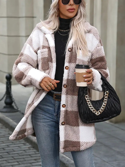 Womens Elegant Faux Fur Coat