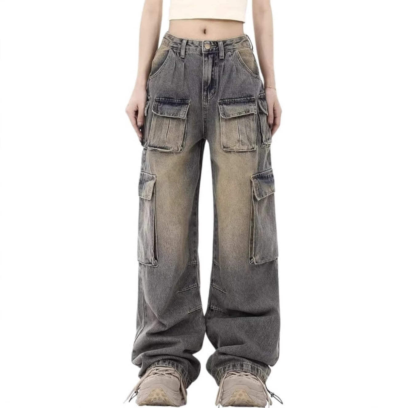 Womens Casual Denim Jeans In American Workwear Style
