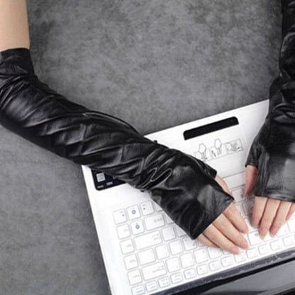 Long-style Wedding Leather Gloves For Men And Women
