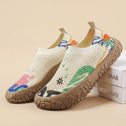 Womens Breathable Versatile Round-toe Flats