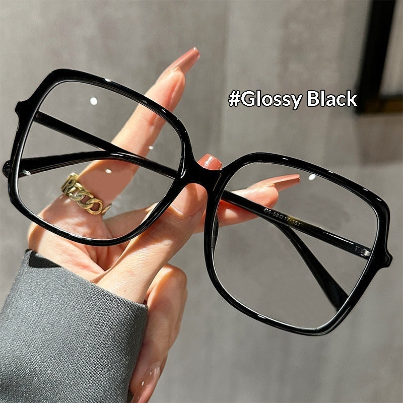 Black Oversized-frame Glassesperfect For A No-makeup Look