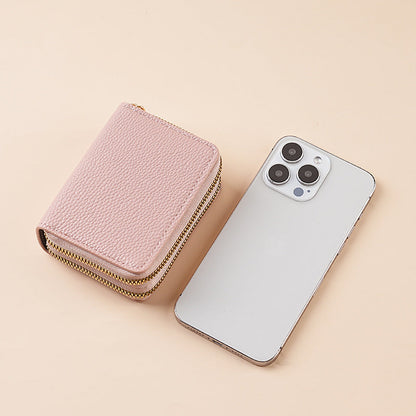 Clutch Wallet With Dual Zippers And Multiple Card Slots