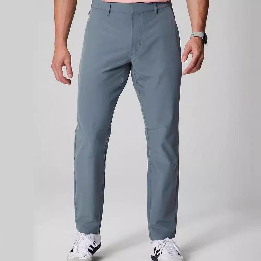 Casual Truly Slim-fit Plus-size Solid-color Mens Dress Pants