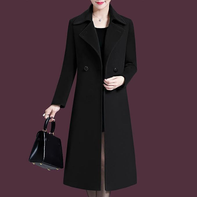 Winter Double-breasted Lapel Long Coat