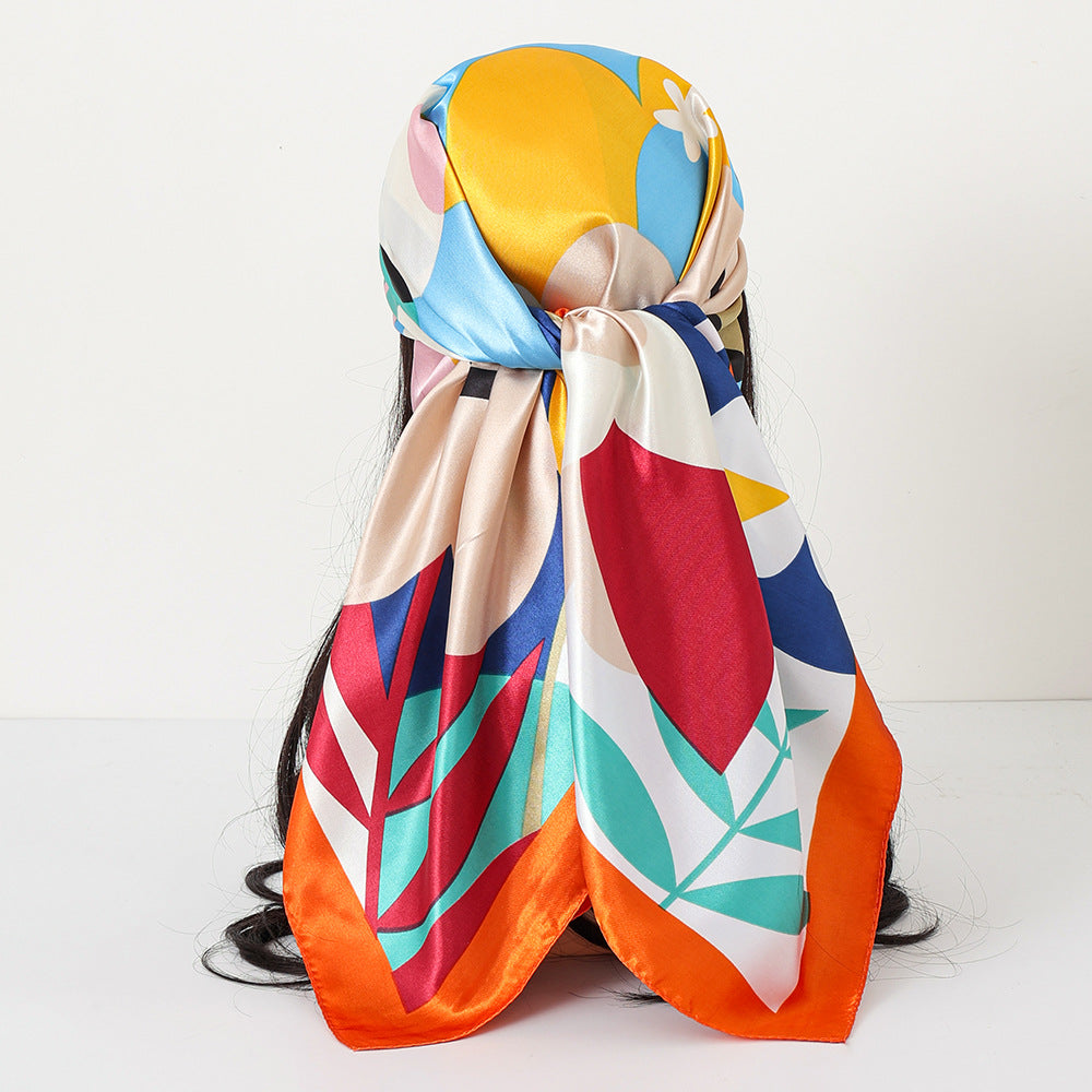 Classic Satin Womens Shawl Headscarf And Scarf