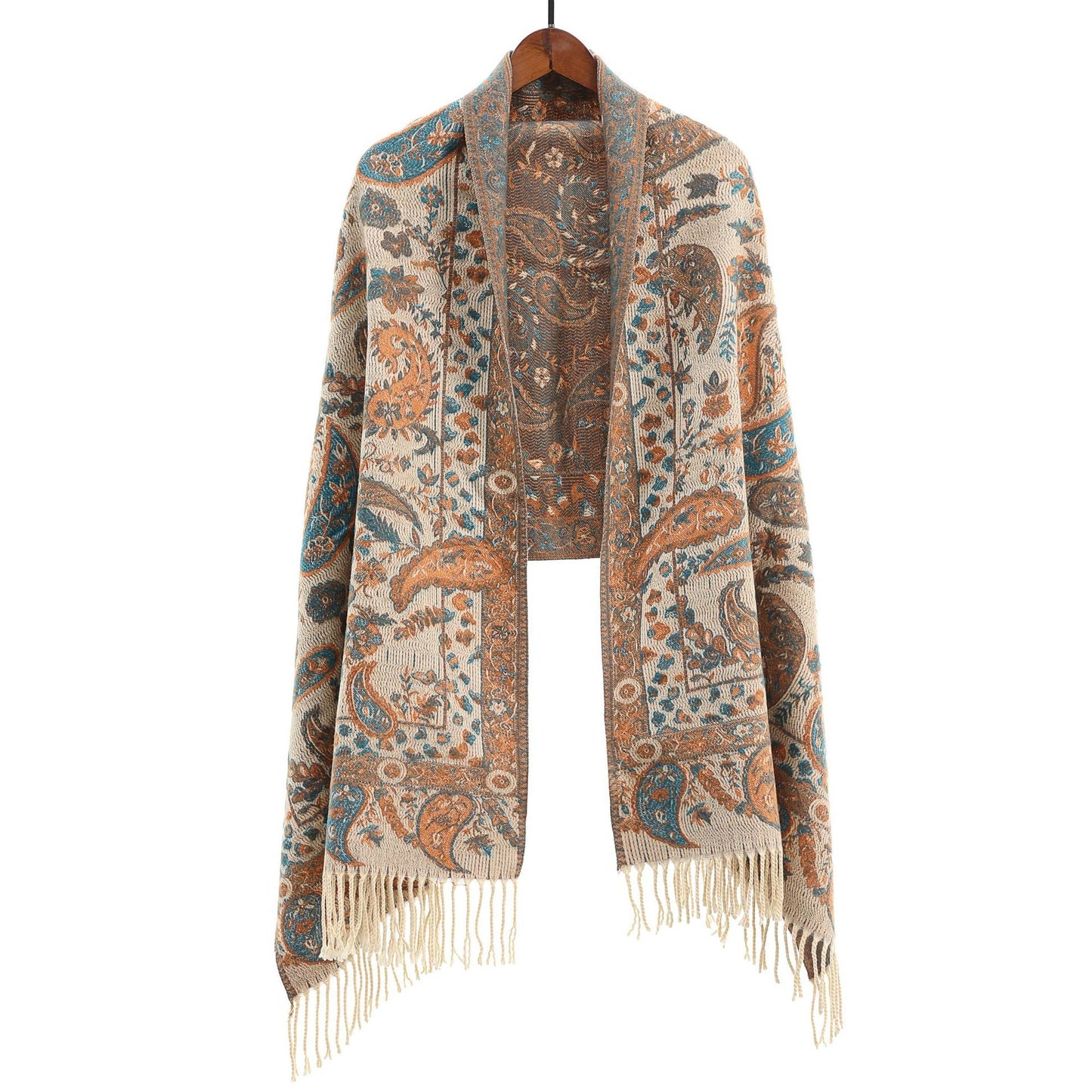 Ethnic-style Outerwear Ankeila Red Faux-cashmere Air-conditioner Shawl Scarf