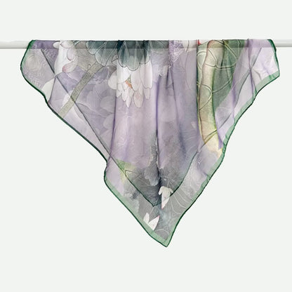 Versatile Printed Thin Square Scarf