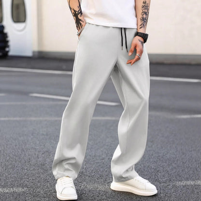 Mens Fashionable Versatile Loose-fit Straight-leg Casual Pants