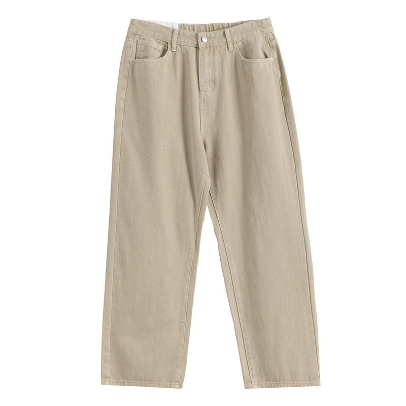 Casual American-style Retro Pure Cotton Workwear Pants Wide-leg For Men