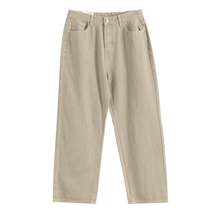 Casual American-style Retro Pure Cotton Workwear Pants Wide-leg For Men