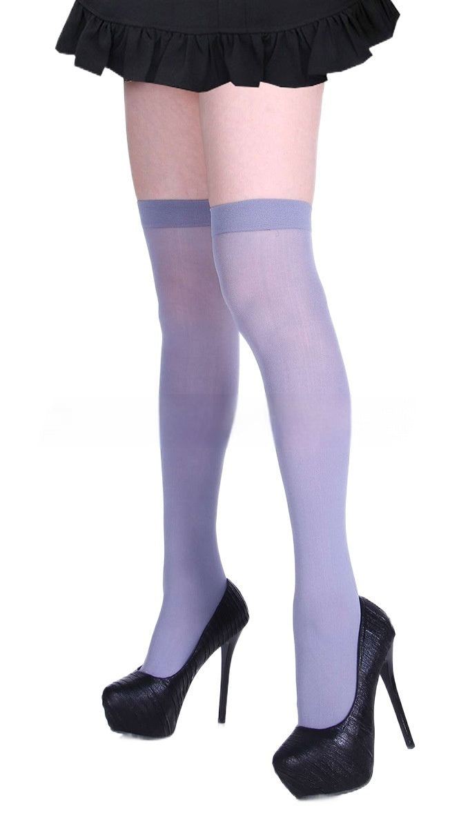 Solid-color Thigh-high Stockings For Halloween Party Costumes And Props