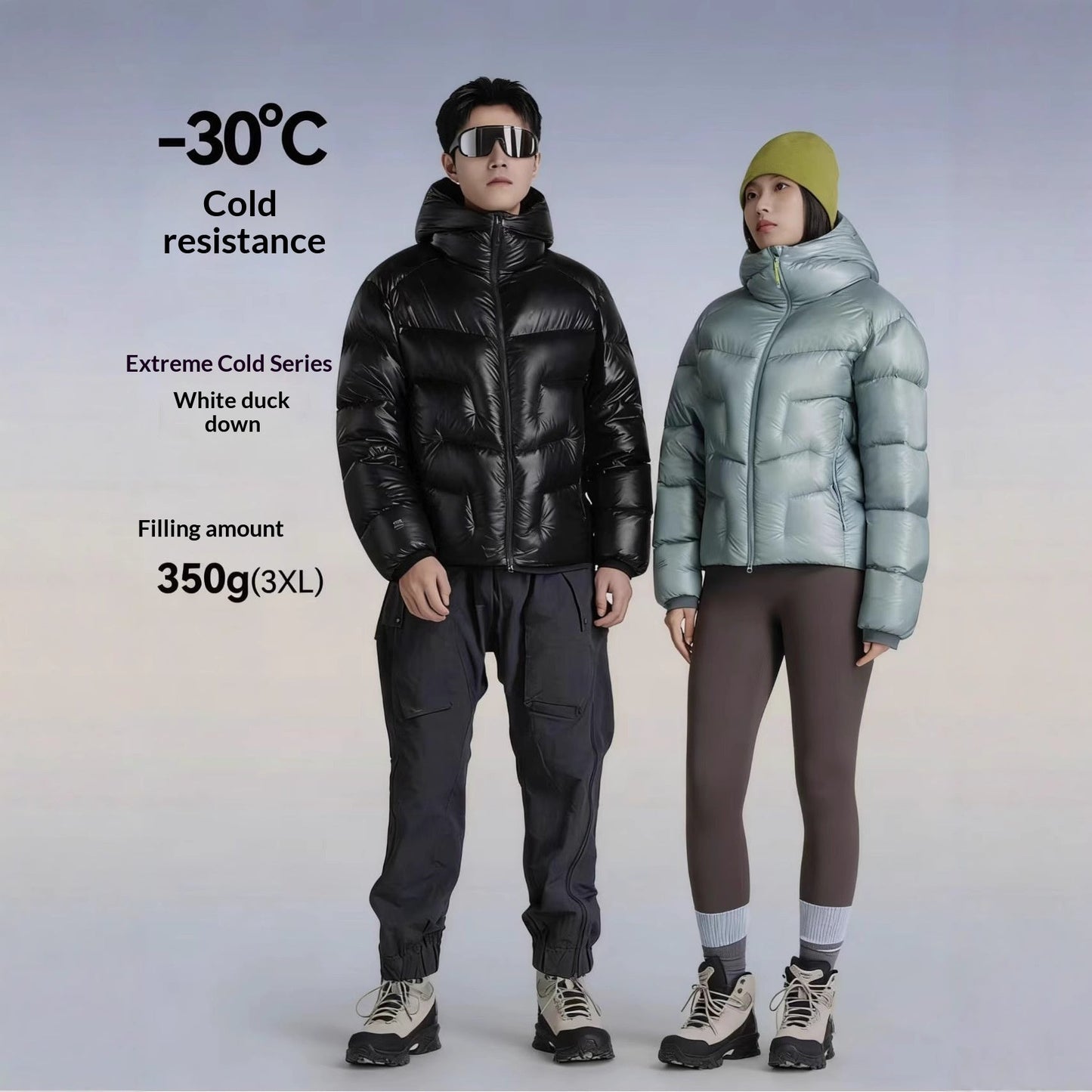 Ultra-Soft White Duck Down Short Puffer Jacket