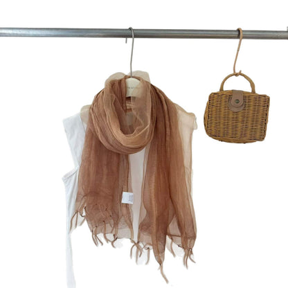 Thin Tassel Soft Organza New Shawl Womens Scarf