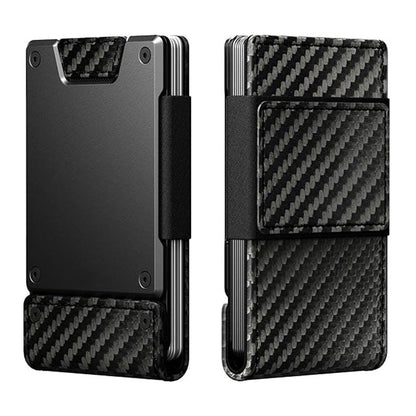 Metal And Leather Pull-Out Mens Wallet