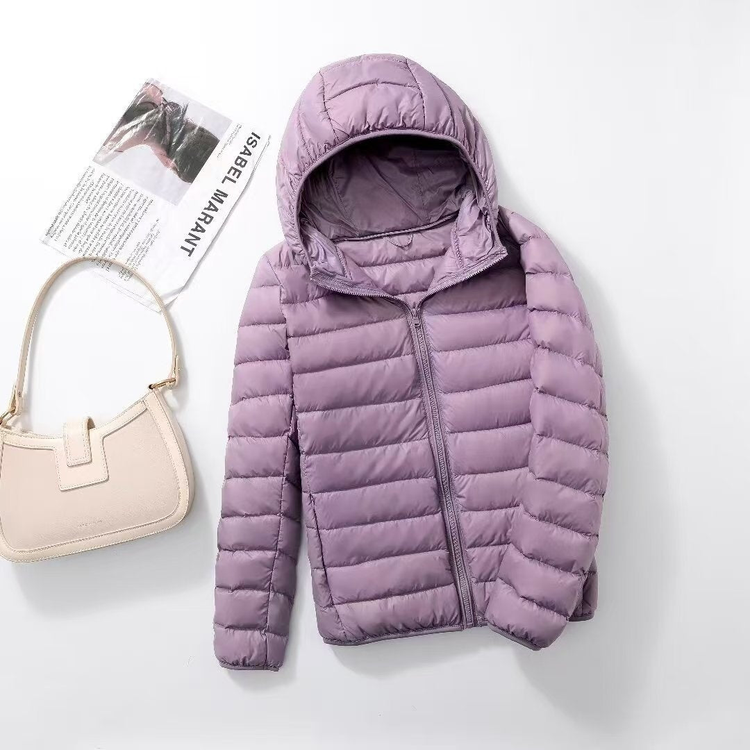 Slim-fit White Duck Down Fashion Coat