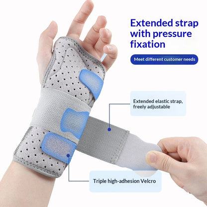 Steel-plate Supported Adjustable Breathable Mesh Wrist Brace For Sports And Sprains