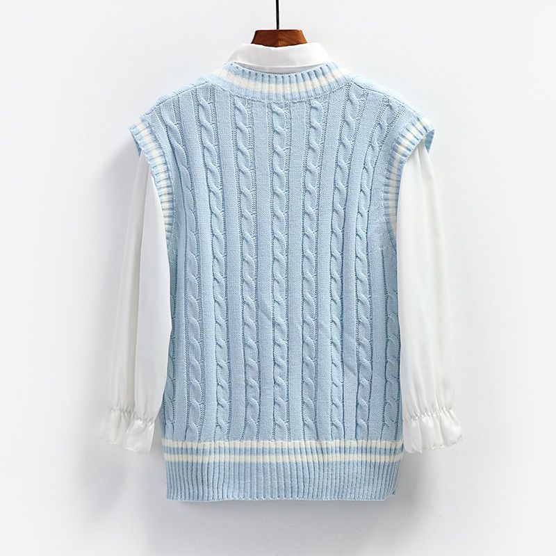 New Preppy-Style Knitted Vest For Women