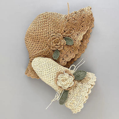 Foldable Floral Straw Sun Hat