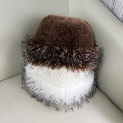 Winter And Autumn Plush Mongolian Hat With Multi-color Brim And Fisherman Style Hat For Outdoor Travel And Warmth Preservation Winter Protection Fleece Hat