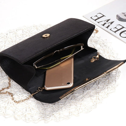 Fashionable Women's Metal Edging Temperament Evening Bag