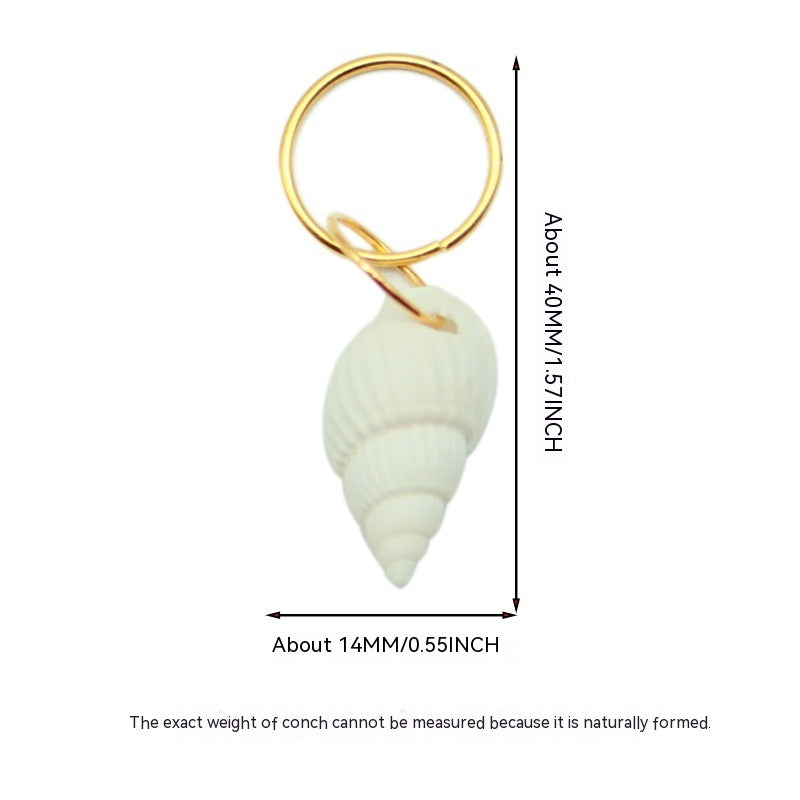 XINGX Lightning Shell Hair Ring with Small Pendant