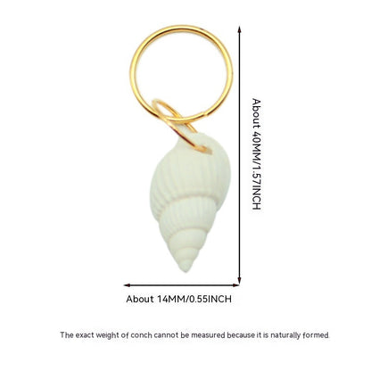 XINGX Lightning Shell Hair Ring with Small Pendant