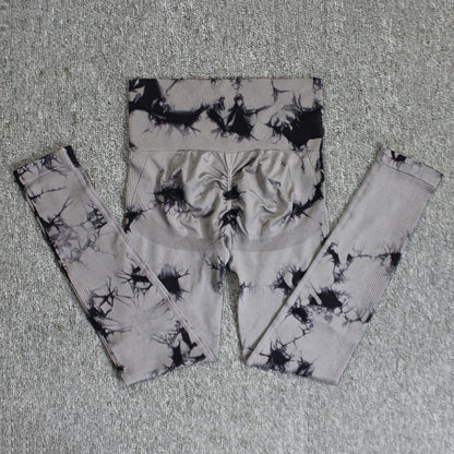 Women's Printed Tie-dye Seamless Skinny Yoga Pants