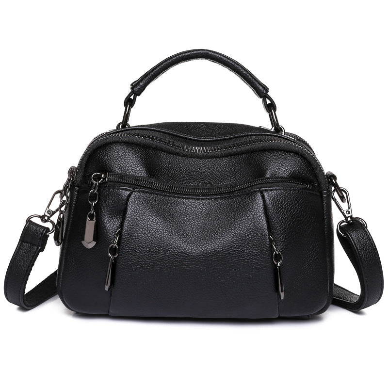 Multi-layered PU Handbag Tote And Crossbody Small Square Bag