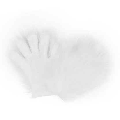 Halloween Long-plush Cat-claw Full-finger And Half-finger Gloves