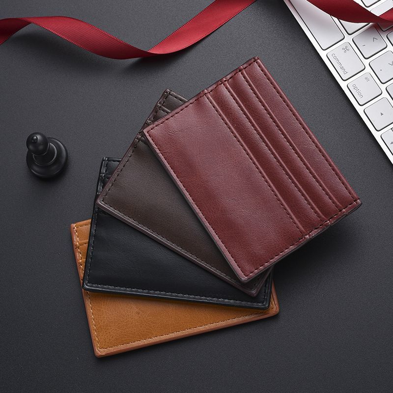 Sleek Ultra-thin Leather Card Holder