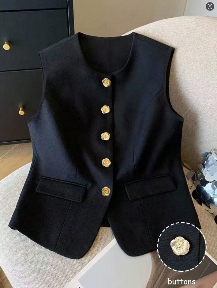 Womens Fashionable Relaxed-fit Niche-style Vest