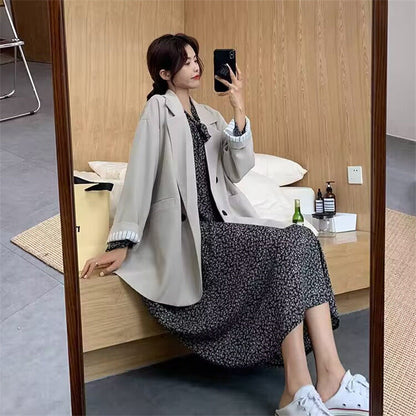 Fashionable Chic Loose-fit Preppy-Style Blazer For Women