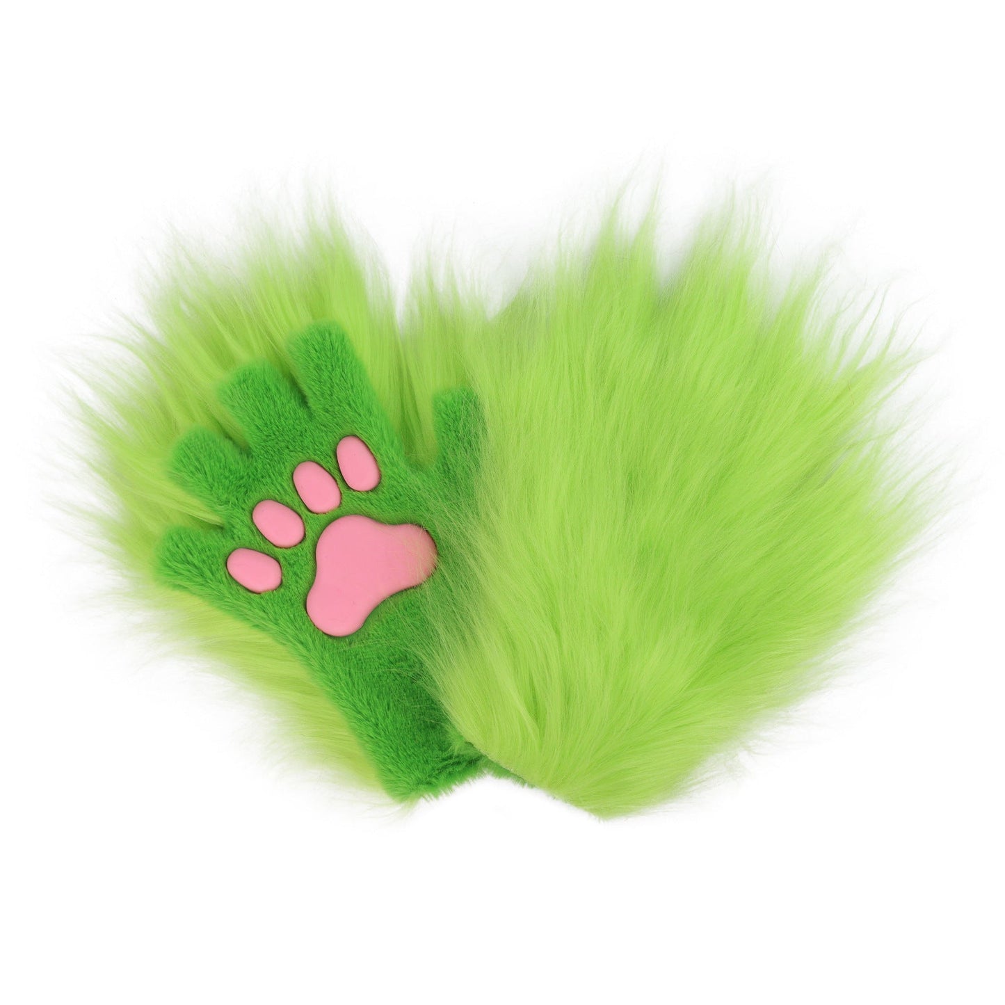 Halloween Long-plush Cat-claw Full-finger And Half-finger Gloves