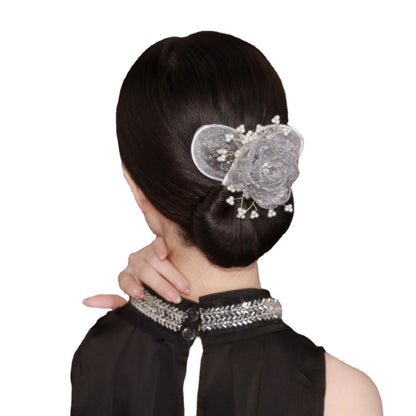 Starry Sky Flower Topknot Hair Clip