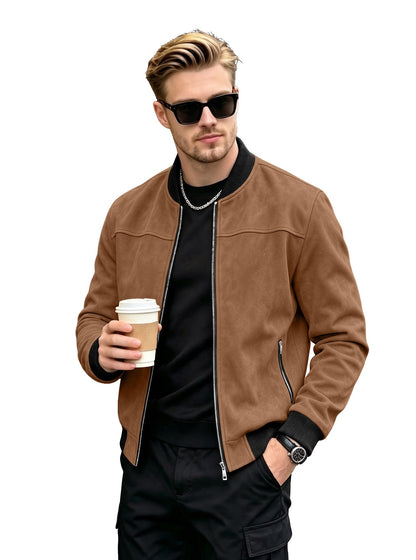 European And American Cross-border EBay Men's Spring And Autumn Suede Pilot Jacket, Foreign Trade Motorcycle Coat, American Baseball Jacket