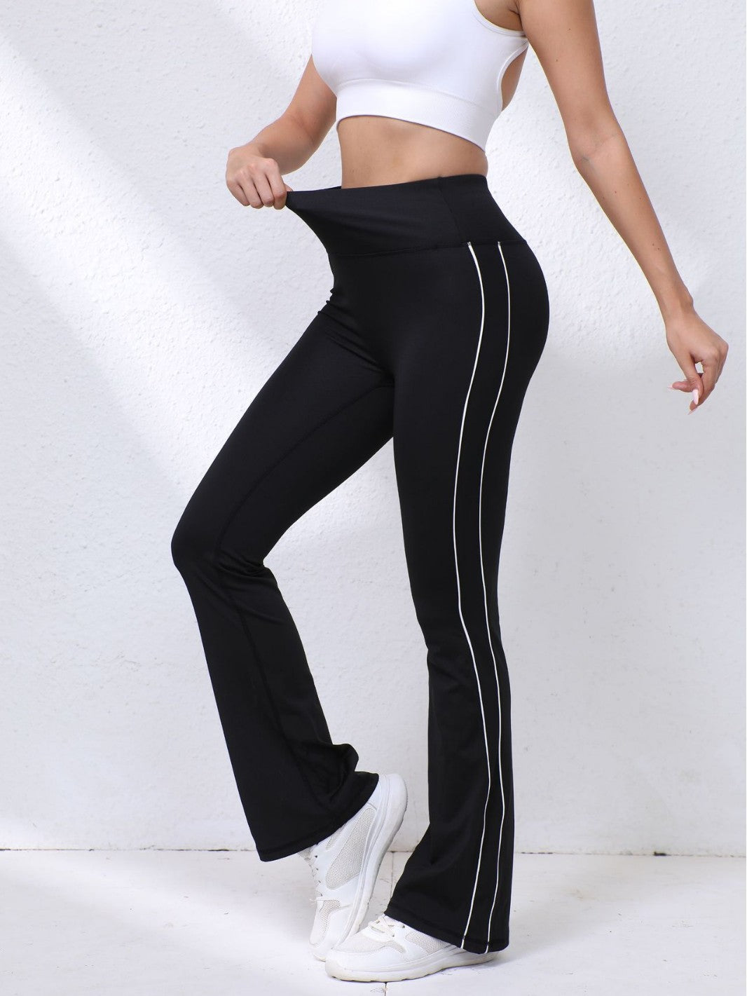 New Yoga Pants With Tummy Control, Flared Pants, Fitness Shaping Long Pants, Butt-Lifting High-Waisted Outdoor Sports Pants For Women