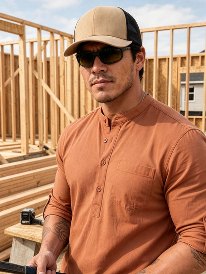 Tough Cotton Mid-Sleeve Work Shirt  Rugged, Breathable & Job-Site Ready