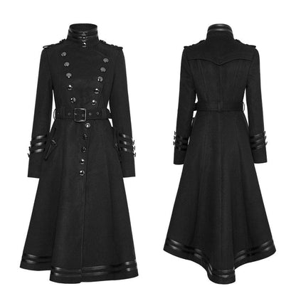 Punk-style Coat Short In The Front And Long In The Back With A Fitted Waist