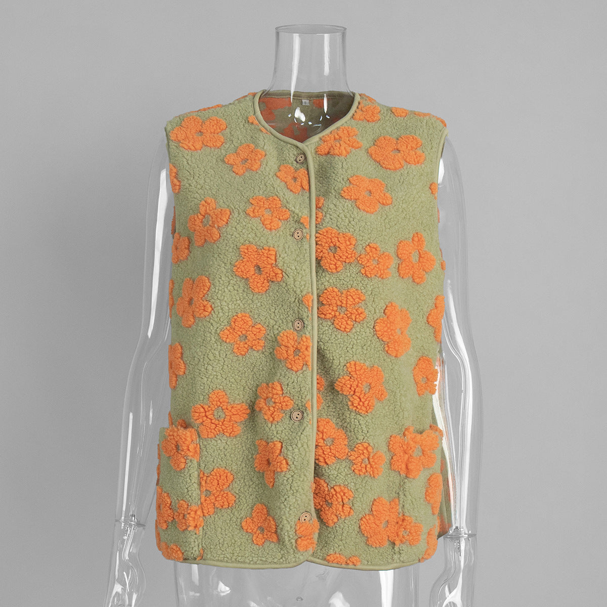 AutumnWinter Fleece Cardigan Vest Women's