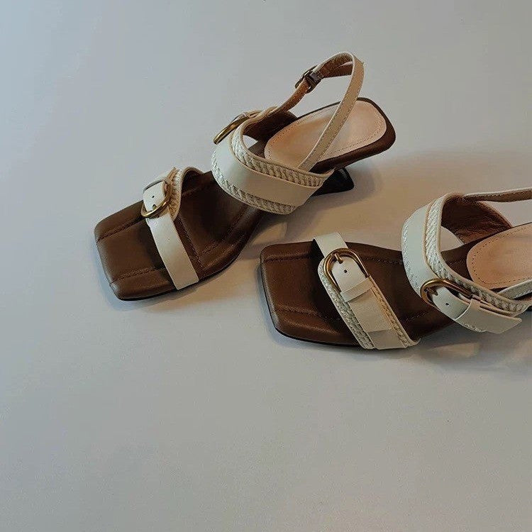 French Style Wedge And Fashionable Open Toed Sandals For Women