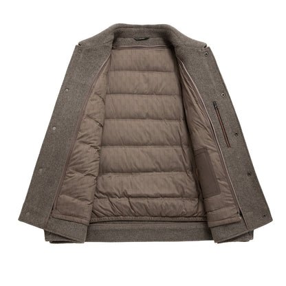 Double-breasted Wool Coat Mens Casual Outerwear