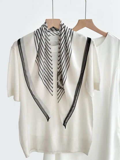 New Breathable Versatile Silk Chiffon Scarf For Women, Also Usable As A Shawl