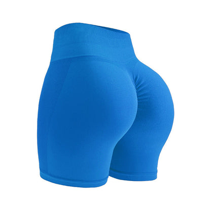 Nude Feeling Seamless High Rise Tight Gym Shorts Peach Hip Sculpting Three Length Yoga Running Workout Shorts For Women