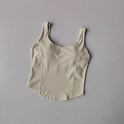 Womens Shock-Resistant High-Elastic Running And Fitness Tank Top