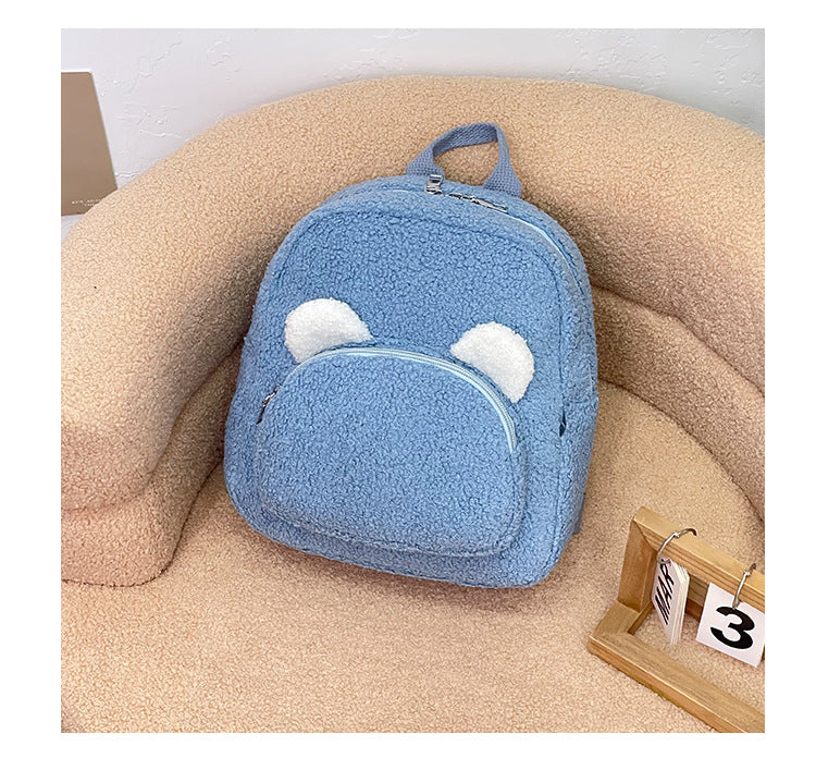 Lightweight New Heart-Shaped Plush Kindergarten Backpack
