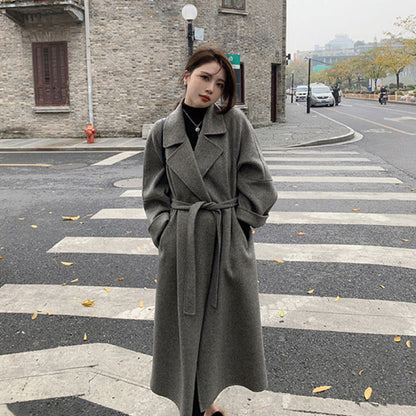 Double-faced Wool Coat A Versatile Mid-length Womens Overcoat For Fall And Winter Perfect For Petite Figures