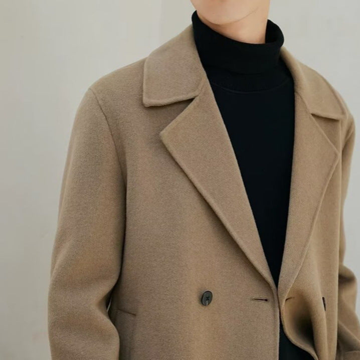 Non-cashmere Wool Trench Coat For Men