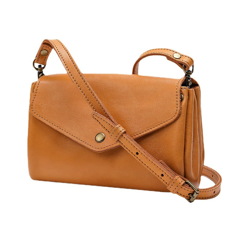 Womens Small Crossbody Bag Made Of Full-grain Cowhide