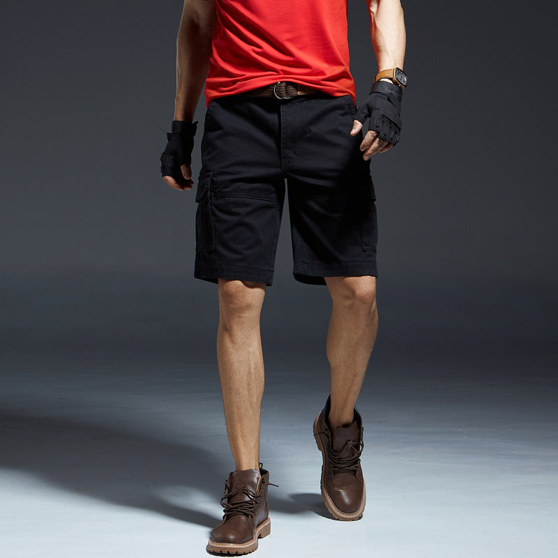 Summer Mid-length Pants Trendy Brand Loose-fit Mens Green Camouflage For Summer