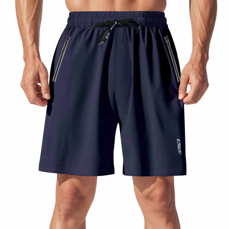 American Cross-border Men's Micro-elastic Loose Night Running Luminous Functional Quick-drying Beach Sports Plus Size Casual Shorts For Men